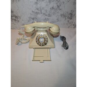 Vintage Microtel Pushbutton Rotary Style Landline Phone Model 944 W/ Drawer